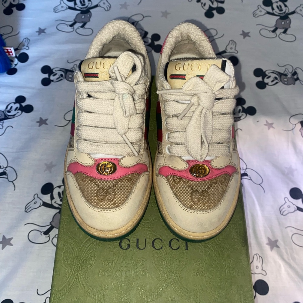 Gucci Kids Sneakers - Pink and White